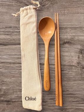Chloé Wooden Spoon and Chopsticks Set